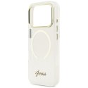 Etui Guess IML Script Metal MagSafe do iPhone 17 Pro Max przezroczysty