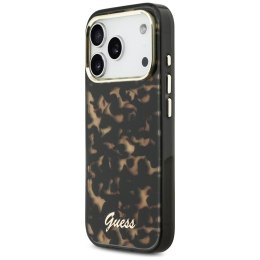 Etui Guess IML Script Metal MagSafe do iPhone 17 Pro Max tortoise