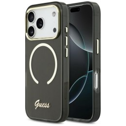 Etui Guess IML Script Metal MagSafe do iPhone 17 Pro czarny