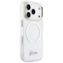 Etui Guess IML Script Metal MagSafe do iPhone 17 Pro przezroczysty