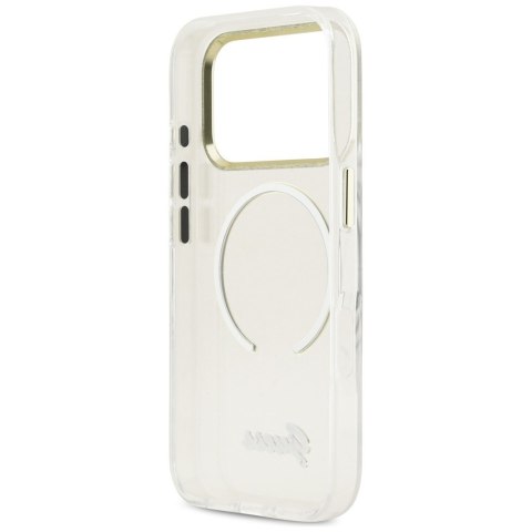 Etui Guess IML Script Metal MagSafe do iPhone 17 Pro przezroczysty