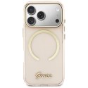 Etui Guess IML Script Metal MagSafe do iPhone 17 Pro różowy