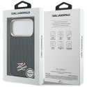 Etui Karl Lagerfeld Croco KL Script Logo MagSafe do iPhone 17 Pro Max czarny