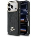 Etui Karl Lagerfeld Croco KL Script Logo MagSafe do iPhone 17 Pro czarny