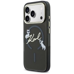 Etui Karl Lagerfeld IML Choupettes Karl Script Logo MagSafe do iPhone 17 Pro Max czarny