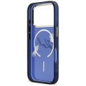 Etui Karl Lagerfeld IML Choupettes Karl Script Logo MagSafe do iPhone 17 Pro Max niebieski