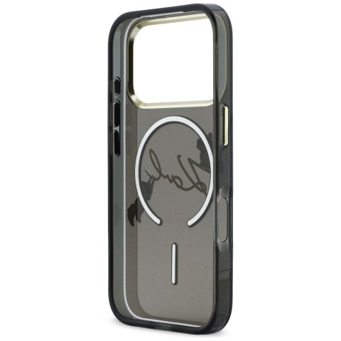 Etui Karl Lagerfeld IML Choupettes Karl Script Logo MagSafe do iPhone 17 Pro czarny