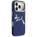 Etui Karl Lagerfeld IML Choupettes Karl Script Logo MagSafe do iPhone 17 Pro niebieski