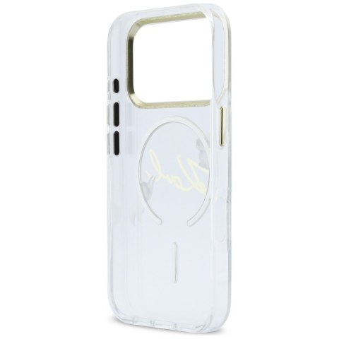 Etui Karl Lagerfeld IML Choupettes Karl Script Logo MagSafe do iPhone 17 Pro przezroczysty