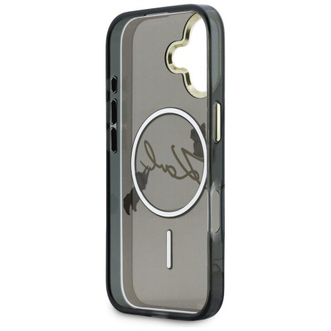 Etui Karl Lagerfeld IML Choupettes Karl Script Logo MagSafe do iPhone 17 czarny