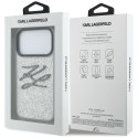 Etui Karl Lagerfeld IML Glitter KL Diamond Logo do iPhone 17 Pro srebrny