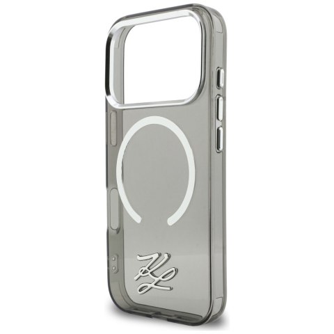 Etui Karl Lagerfeld IML KL Script Logo MagSafe do iPhone 17 Pro Max czarny