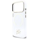 Etui Karl Lagerfeld IML KL Script Logo MagSafe do iPhone 17 Pro Max przezroczysty