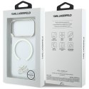 Etui Karl Lagerfeld IML KL Script Logo MagSafe do iPhone 17 Pro Max przezroczysty