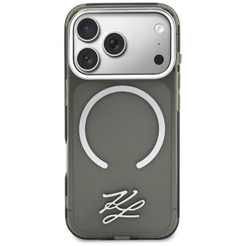 Etui Karl Lagerfeld IML KL Script Logo MagSafe do iPhone 17 Pro czarny
