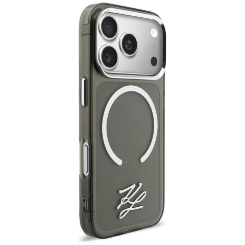 Etui Karl Lagerfeld IML KL Script Logo MagSafe do iPhone 17 Pro czarny