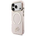 Etui Karl Lagerfeld IML KL Script Logo MagSafe do iPhone 17 Pro różowy