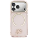 Etui Karl Lagerfeld IML KL Script Logo MagSafe do iPhone 17 Pro różowy