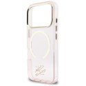 Etui Karl Lagerfeld IML KL Script Logo MagSafe do iPhone 17 Pro różowy