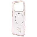 Etui Karl Lagerfeld IML KL Script Logo MagSafe do iPhone 17 Pro różowy