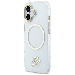 Etui Karl Lagerfeld IML KL Script Logo MagSafe do iPhone 17 przezroczysty
