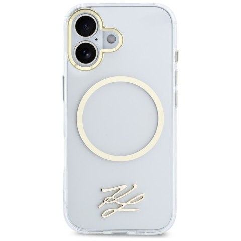 Etui Karl Lagerfeld IML KL Script Logo MagSafe do iPhone 17 przezroczysty