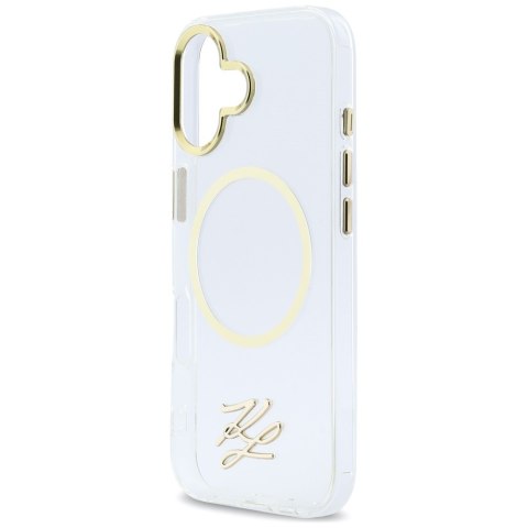 Etui Karl Lagerfeld IML KL Script Logo MagSafe do iPhone 17 przezroczysty