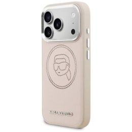 Etui Karl Lagerfeld K Head Point Logo MagSafe do iPhone 17 Pro Max różowy