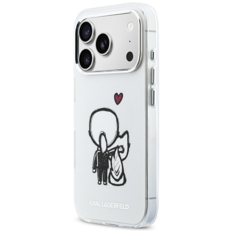 Etui Karl Lagerfeld Karl & Choupette Back MagSafe do iPhone 17 Pro przezroczysty