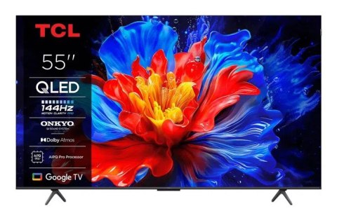 Telewizor TCL 55P8K QLED 55" 4K Ultra HD 120Hz Google TV Dolby Atmos Metaliczny