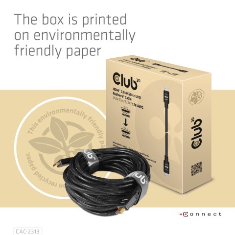 CLUB3D HDMI 2.0 4K60Hz RedMere cable 10m/32.8ft