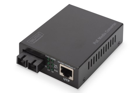 Media konwerter RJ45 10/100/1000Base-T na SC duplex 1000Base-LX, SM, 20km