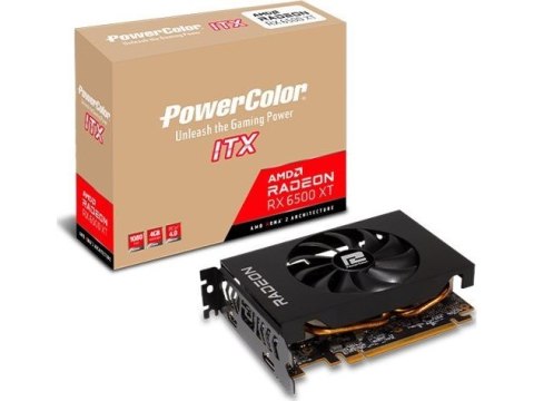 Karta graficzna Powercolor Radeon RX6500 ITX 4GB GDDR6 HDMI DP (AXRX 6500XT 4GBD6-DH)