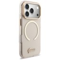Etui Guess IML Script Metal MagSafe do iPhone 17 Pro Max różowy
