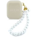 Słuchawki TWS Guess Pearl Strap beżowy