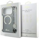 Etui Guess IML Glitters Script Strap MagSafe do iPhone 17 Pro Max czarny
