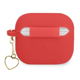 Guess GUA3LSCHSR AirPods 3 cover czerwony/red Silicone Charm Heart Collection