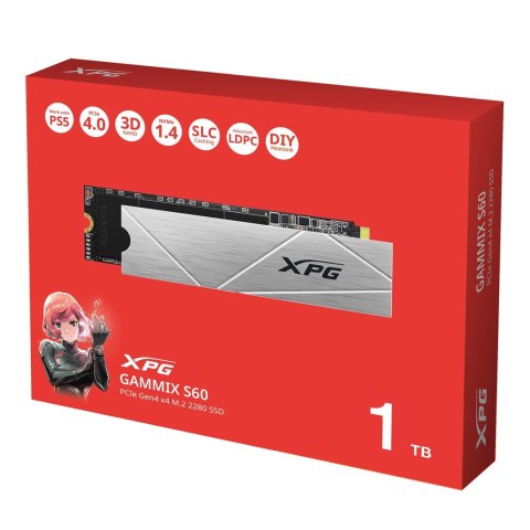 ADATA DYSK SSD GAMMIX S60 1TB PCIe Gen4 M.2