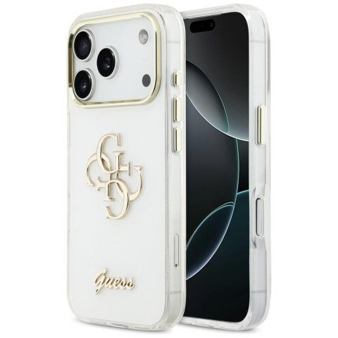 Etui Guess IML 4G Script Metal do iPhone 17 Pro Max biały