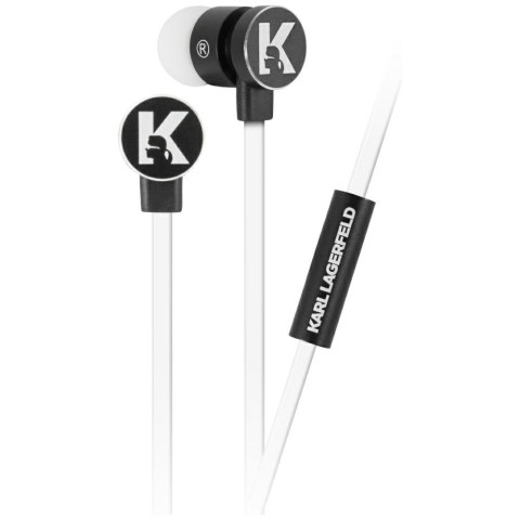 Karl Lagerfeld słuchawki KLEPWIWHbiało-czarny/white&black 3,5mm