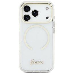 Etui Guess IML Script Metal MagSafe do iPhone Air przezroczysty
