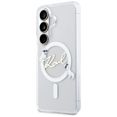 Etui Karl Lagerfeld IML KC Script MagSafe do Samsung Galaxy S26 Plus przezroczysty