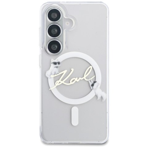 Etui Karl Lagerfeld IML KC Script MagSafe do Samsung Galaxy S26 Plus przezroczysty