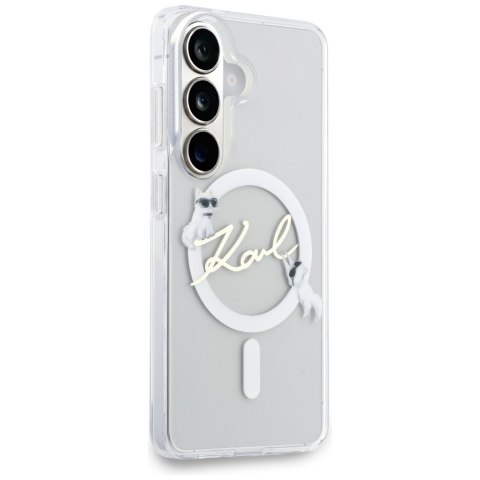 Etui Karl Lagerfeld IML KC Script MagSafe do Samsung Galaxy S26 Plus przezroczysty