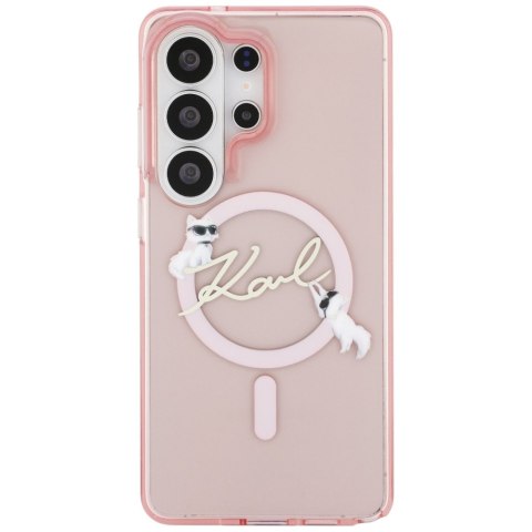 Etui Karl Lagerfeld IML KC Script MagSafe do Samsung Galaxy S26 Ultra różowy