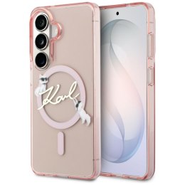 Etui Karl Lagerfeld IML KC Script MagSafe do Samsung Galaxy S26 różowy