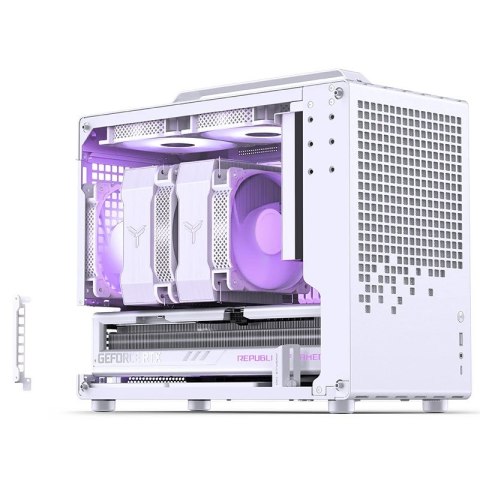 Obudowa Jonsplus Z20 GEJP-023 Mesh PC, Mini Tower, Micro-ATX, z uchwytem do przenoszenia - biała