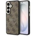 Etui Guess 4G Embossed Ring MagSafe do Samsung Galaxy S26 Plus brązowy