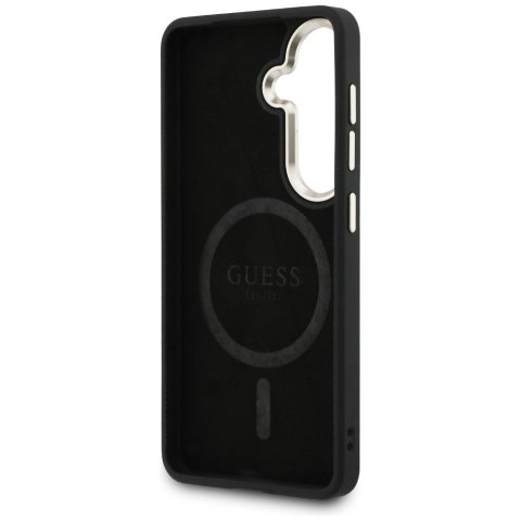 Etui Guess 4G Embossed Ring MagSafe do Samsung Galaxy S26 brązowy