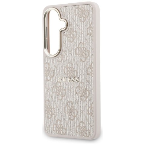 Etui Guess 4G Embossed Ring MagSafe do Samsung Galaxy S26 różowy